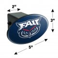 Florida Atlantic University Primary Oval Tow Trailer Hitch Cover Plug Insert