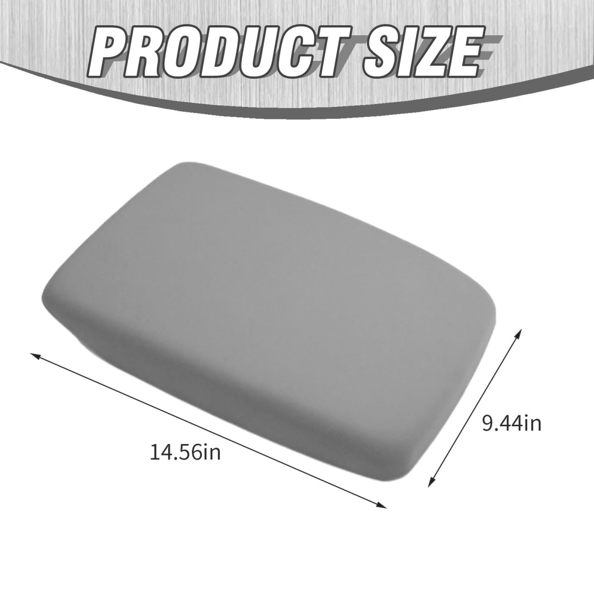 Center Console Lid Armrest Cover With Base For Toyota Highlander 2008 2009 2010 2011 2012 2013 2014 Gray Synthetic Leather