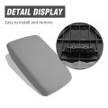 Center Console Lid Armrest Cover With Base For Toyota Highlander 2008 2009 2010 2011 2012 2013 2014 Gray Synthetic Leather