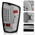 Acanii For 2016-2023 Toyota Tacoma Pickup Truck Chrome Full Led W C Tube Tail Lights Brake Lamps Pair Set Left Right