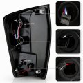 Acanii For 2016-2023 Toyota Tacoma Pickup Truck Chrome Full Led W C Tube Tail Lights Brake Lamps Pair Set Left Right