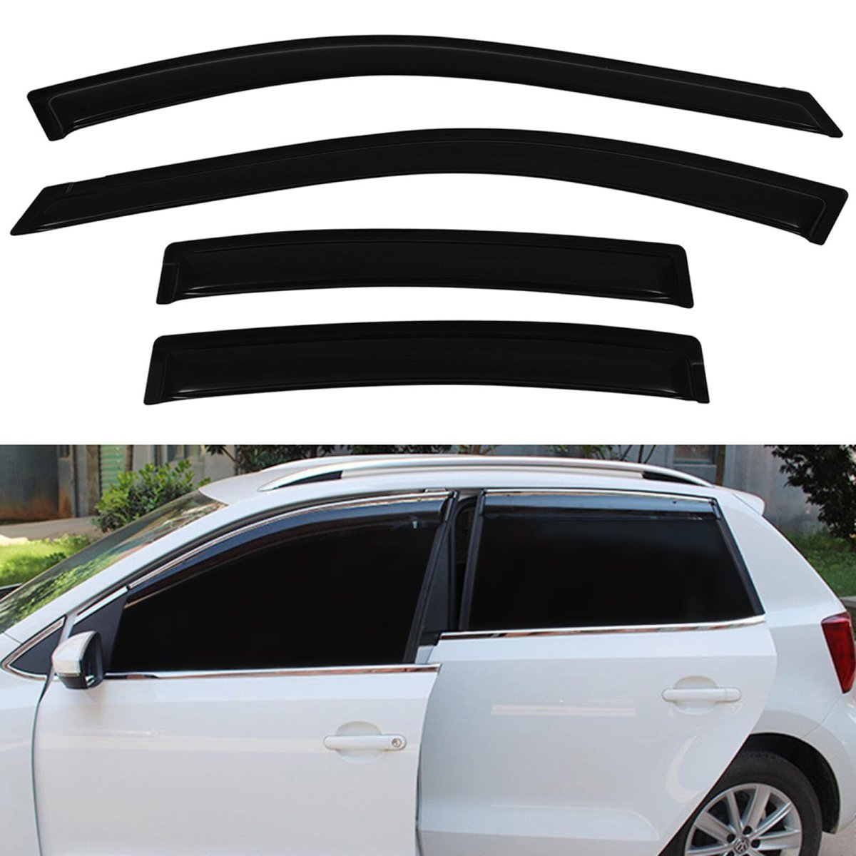 Side Window Deflectors Rain Guard Set For 2004 2008 Acura Tl 4 Piece Abs Plastic Visors