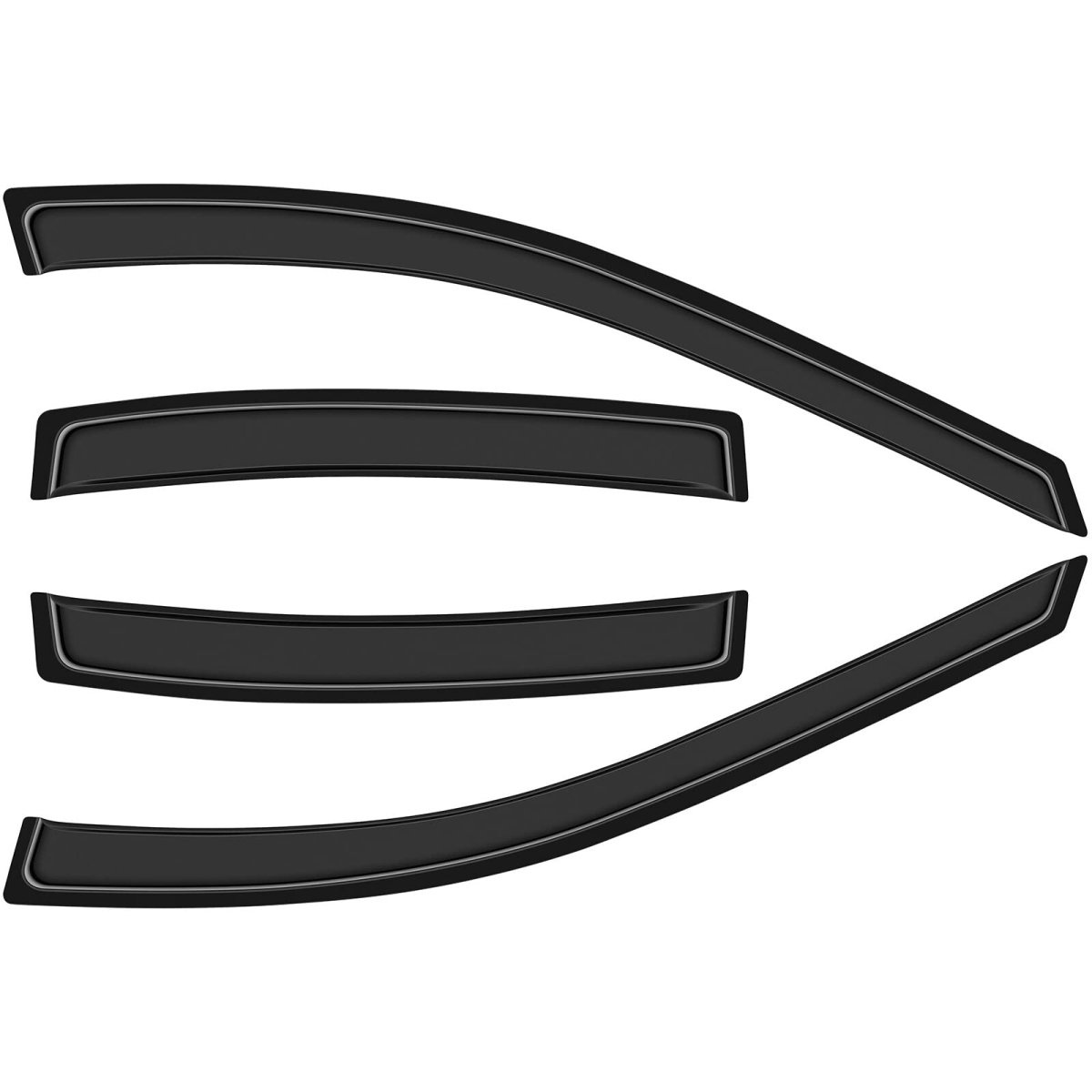 Side Window Deflectors Rain Guard Set For 2004 2008 Acura Tl 4 Piece Abs Plastic Visors