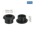T Type Rubber Grommet 16 Pcs 14mm Mount Dia Round Grommets Firewall Plug Hole For Wire Cable Plumbing Black