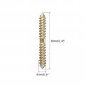 Uxcell 8x27mm Hanger Bolts 48pcs Double Ended Self-tapping Thread Wood To Dowel Screws For Connecting