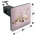 Golden Retriever Puppy Dog Rabbit Bunny Ears Tow Trailer Hitch Cover Plug Insert