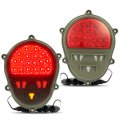 Rear Brake Light 12v For Humvee M35 M998 5w Led Third 3rd Stop Parking Tail Lamp Red Lens Green Housing 2pcs 