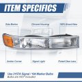 Auto Dynasty Factory Style Front Bumper Lights Compatible With Chevy Express Gmc Savana 1500 2500 3500 4500 2003-2024 Driver