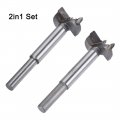 Uxcell Forstner Wood Boring Drill Bits 25mm 26mm Dia Hole Saw Carbide Alloy Steel Tip Round Shank Cutting For Hinge Plywood