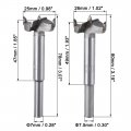 Uxcell Forstner Wood Boring Drill Bits 25mm 26mm Dia Hole Saw Carbide Alloy Steel Tip Round Shank Cutting For Hinge Plywood