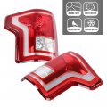 G-plus Tail Light Compatible With Ford F150 2015 2016 2017 Left And Right Side W Bulb Taillamps Brakelights Halogen Red Lens
