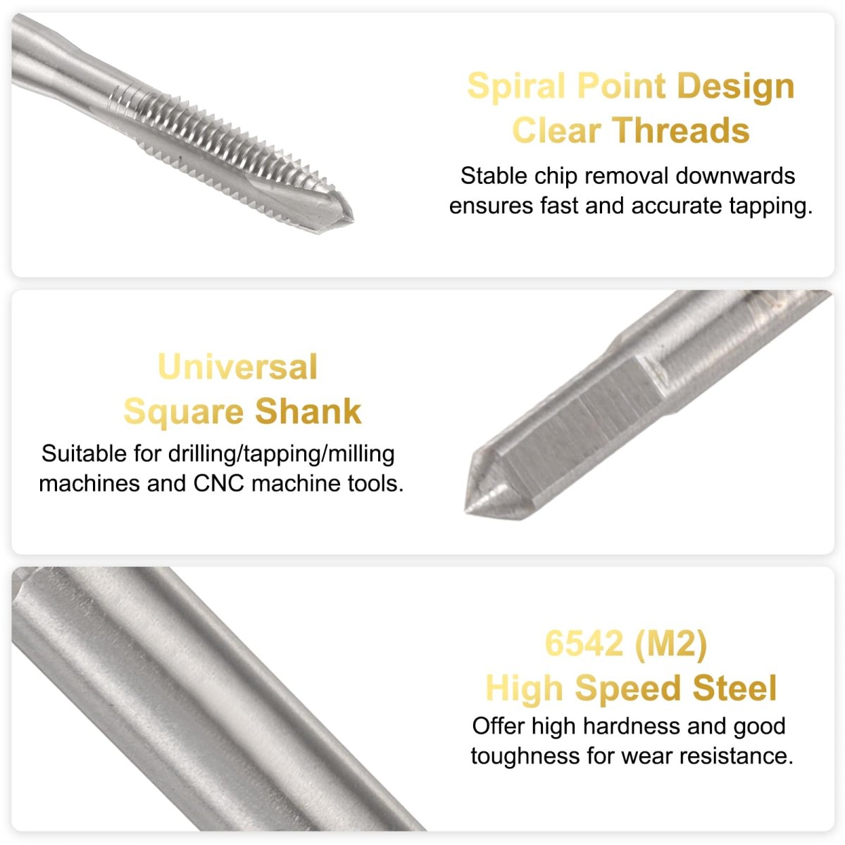 M6 X 1 H2 Metric Spiral Point Thread Tap 100mm 4 Extra Long Screw Threading Tapping Tool High Speed Steel Machine Taps Bit
