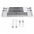 Hecasa Hood Vent Handle Kit Compatible With 2003-2009 Hummer H2 Deck Panel Covers Trim Louver Chrome