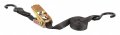 Ratchet Tie Down Strap Pack Of 2 Black Polyester With S Hook 10 Ft Length 400 Lb Working Load Limit 1200 Tensile Strength 