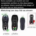 Ontto Smart Remote Key Fob Case Fit For Porsche Metal Car Cover Tpu Leather Jacket Boxster Cayenne Panamera Cayman Macan