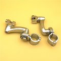 Smt-chrome 360 Degree Adjustable Highway Peg Mounting Kit Compatible With Any Bike Equipped 1-1 2 Inch Front Engine Guard Frame