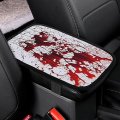 Hoamoya Halloween Red Bloody Imprints Center Console Cover Car Armrest Box Pad Accessories Interior Arm Rest For Auto Suv Truck 