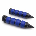 Httmt Trhb114a-25- Motorcycle Black Blue 1 25mm Handlebar Grips Fit Compatible With H-d V-rod Night Street Rod Kawasak Nomad