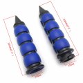Httmt Trhb114a-25- Motorcycle Black Blue 1 25mm Handlebar Grips Fit Compatible With H-d V-rod Night Street Rod Kawasak Nomad