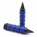 Httmt Trhb114a-25- Motorcycle Black Blue 1 25mm Handlebar Grips Fit Compatible With H-d V-rod Night Street Rod Kawasak Nomad