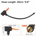 X Autohaux 25cm Flexible Copper Rubber Tube Tire Valve Connect Pipe Air Chuck Inflator Pump Extension Hose For Car Motorbike