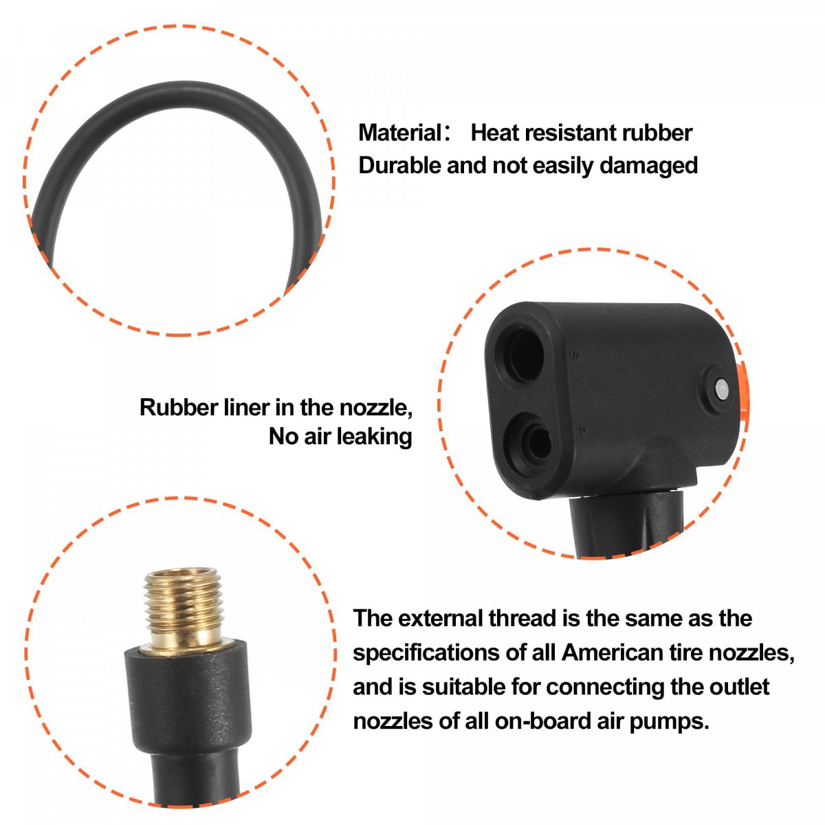 25cm Flexible Copper Rubber Tube Tire Valve Connect Pipe Air Chuck Inflator Pump Extension Hose For Car Motorbike Bike Quick