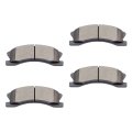 Front Ceramic Disc Brake Pad Set For Jeep Grand Cherokee 4 0l And 7l 1999 To 20 4 Piece With Hardware Model 066505 