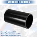Uxcell 3 Id 6 Length 4-ply Reinforced High Temp Straight Coupler Silicone Reducer Hose Black For Car Intercooler Intake Piping