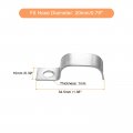 Uxcell 40 Pcs Pipe Strap 304 Stainless Steel Support Fit For 13 16in 20mm Tube Tension Clip With 1 Hole 10mm Height Continuouss