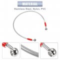 X Autohaux 70cm 27 56 10mm Id Motorcycle Hydraulic Brake Line Oil Hose Pipe 28a 0a Stainless Steel Braided Cable For Atv