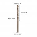 Uxcell Metric Twist Drill Bit 3 8mm Drilling Dia Hss Cobalt Round Shank Spiral Rotary Tool 30pcs