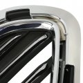 Hecasa Chrome Frame Grille Compatible With 2014-2019 Ford Fiesta Front Grill Bumper Guard Cover Molding Replacement For