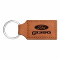 Ipick Image Compatible With Ford F350 Rectangular Brown Leatherette Key Chain