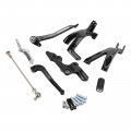 Mad Hornets Black Forward Control Kit Complete Levers Linkage Fit For Street Bob Fxbb Low Rider Fxlr 2018-2023 Softail Standard 