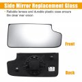 X Autohaux Passenger Right Side Tow Mirror Glass Truck Rearview Lower Heated Exterior Replacement For Chevy Silverado 1500 3500