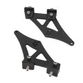 Aluminum Mount Brackets Black Mounting For Rear Wing Spoiler Universal Adjustable Drilling Required Car Exterior Styling 