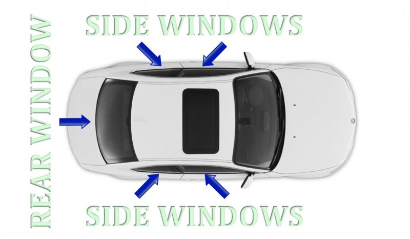 Window Tinting Kit 30 Shade Color For 2009-2017 Dodge Journey Suv Include All The Side Windows And Rear Windshield
