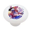 Fairy Queen Of Butterflies Decorative High Gloss Ceramic Drawer Knob 