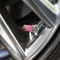 Baby Tiger And Lillies Valve Stem Caps For Tire Rim Wheel Aluminum Pink