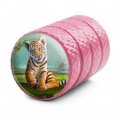 Baby Tiger And Lillies Valve Stem Caps For Tire Rim Wheel Aluminum Pink