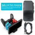 Black Charging Stand Dock Charger Station Replacement For N-intendo Switch Switch J-oy-con Pro Controller 6 In 1 With 2 Usb C