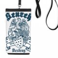 Medieval Knights Of Europe Destroy Eagle Emblem Phone Wallet Purse Hanging Mobile Pouch Black Pocket
