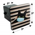 Quarantine Cat In Window Tow Trailer Hitch Cover Plug Insert