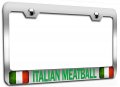 Italian Meatball Italy Chrome Metal License Plate Frame Tag Holder Universal Fit For Us And Canada Vehicles Heavy Duty Steel 12 