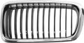 Left Grille 51138231593 Chrome Surround With Black Vertical Slats Vehicle Specific Fit Bolt On Replacement Part 