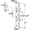 Prime-line Mp10385 Max Security Combo Strike 1-5 8 In X 11 Steel Satin Nickel Single Pack