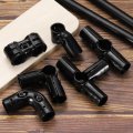 2 Pcs Double Port Parallel Pipe Clamps 1-1 8 Saddle Hollow Metal Connectors Corner Fittings End Rails Clamp With Screws For Diy