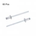 Uxcell Blind Rivets Aluminum Pull Core Decoration 3 2mm Diameter 6mm Grip Length Silver Tone 60pcs