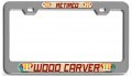Retired Wood Carver Career 3d Metal License Plate Frame Universal Fit For Auto Suv And Truck Tag Holder 12 In X 6 Heavy Duty 