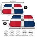 Kiuloam Car Windshield Sun Shade Dominican Flag Uv Protection Foldable Autoshade For Prevent Your From Sun Heat Glare Keep